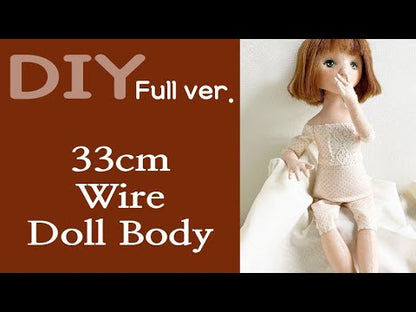 33cm Doll Body Pattern🎀 All-in-one Doll Body (Face center seam)