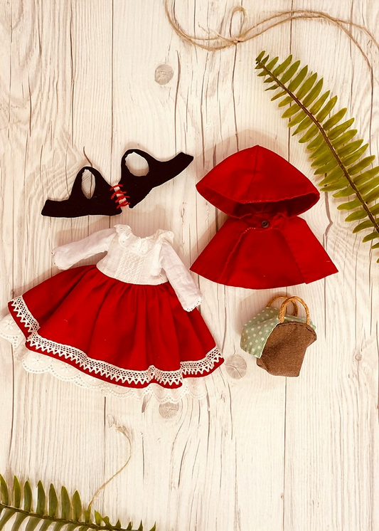 25cm Doll Clothes Pattern 🧵 Little Red (Dress-Up)