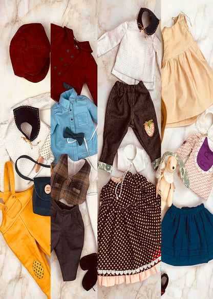 40cm Doll cloth Pattern👚Bess&John Clothing Sets