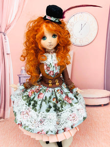 35cm doll Pattern /  Lady Hatt (Face center seam)